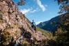 Challenging hiking sections on the high altitude trail of Laives